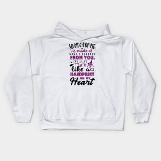 Wicked. Handprint on my heart. Kids Hoodie